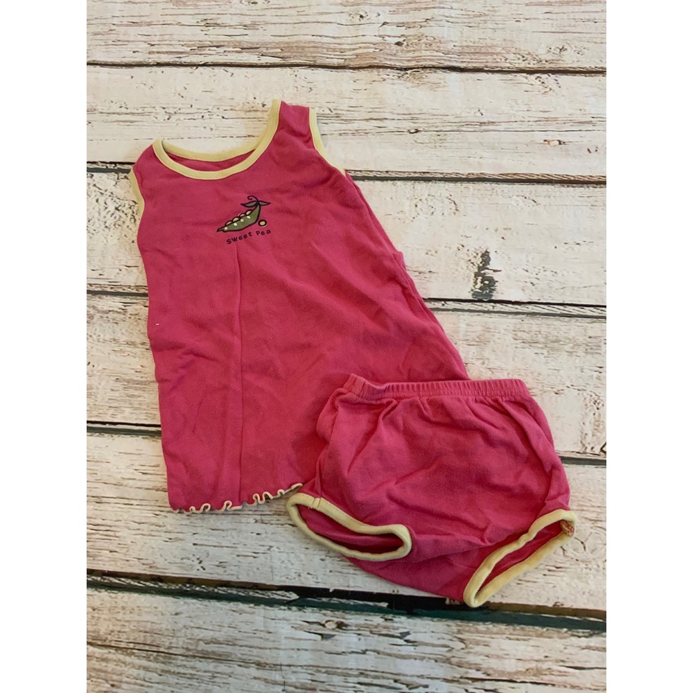 Life is Good Kids Sweet Pea Pink Tunic and Bloomer Set 6-12M